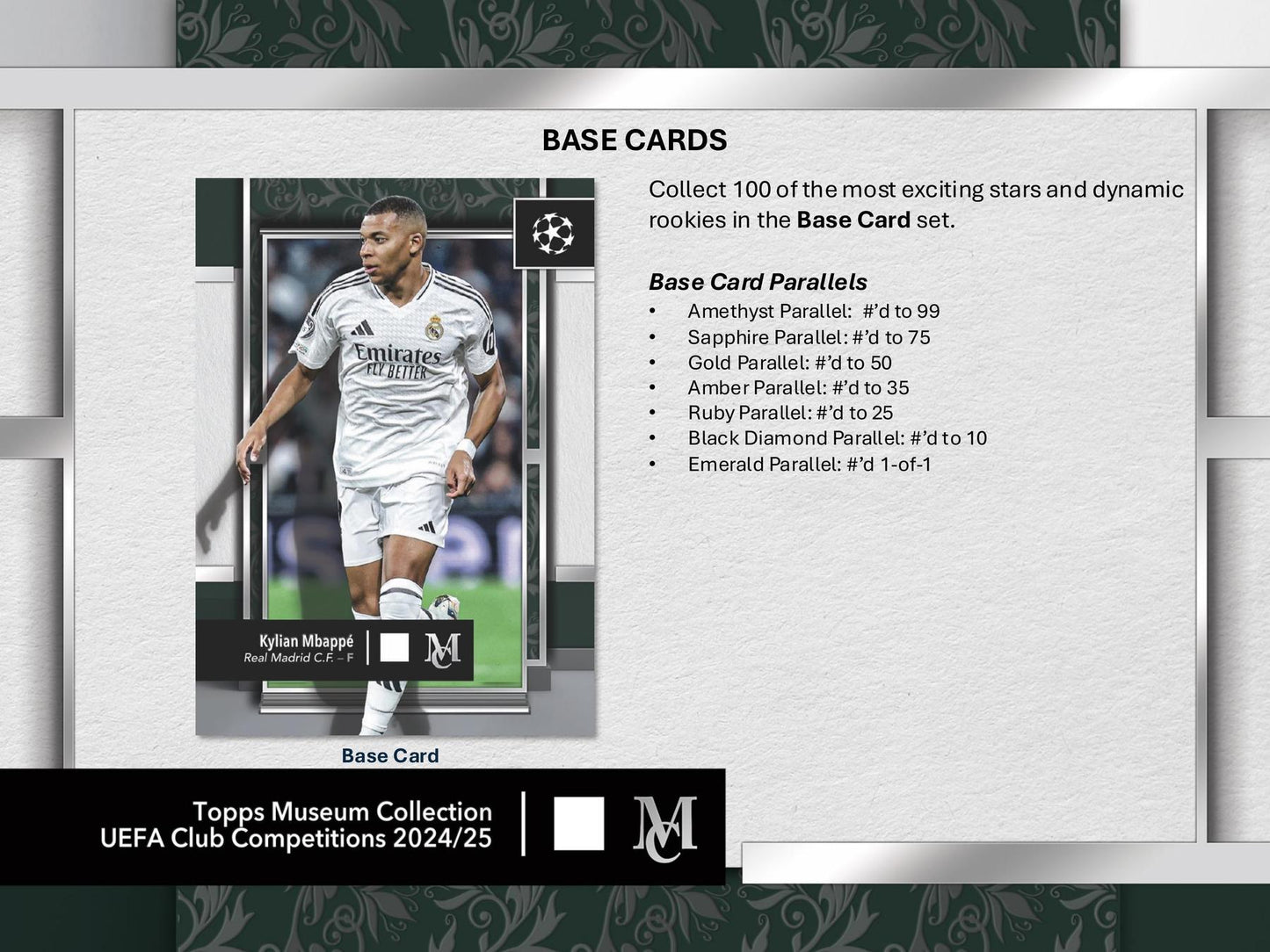 2024/25 Topps UEFA Club Competitions Museum Collection Soccer Hat-Trick