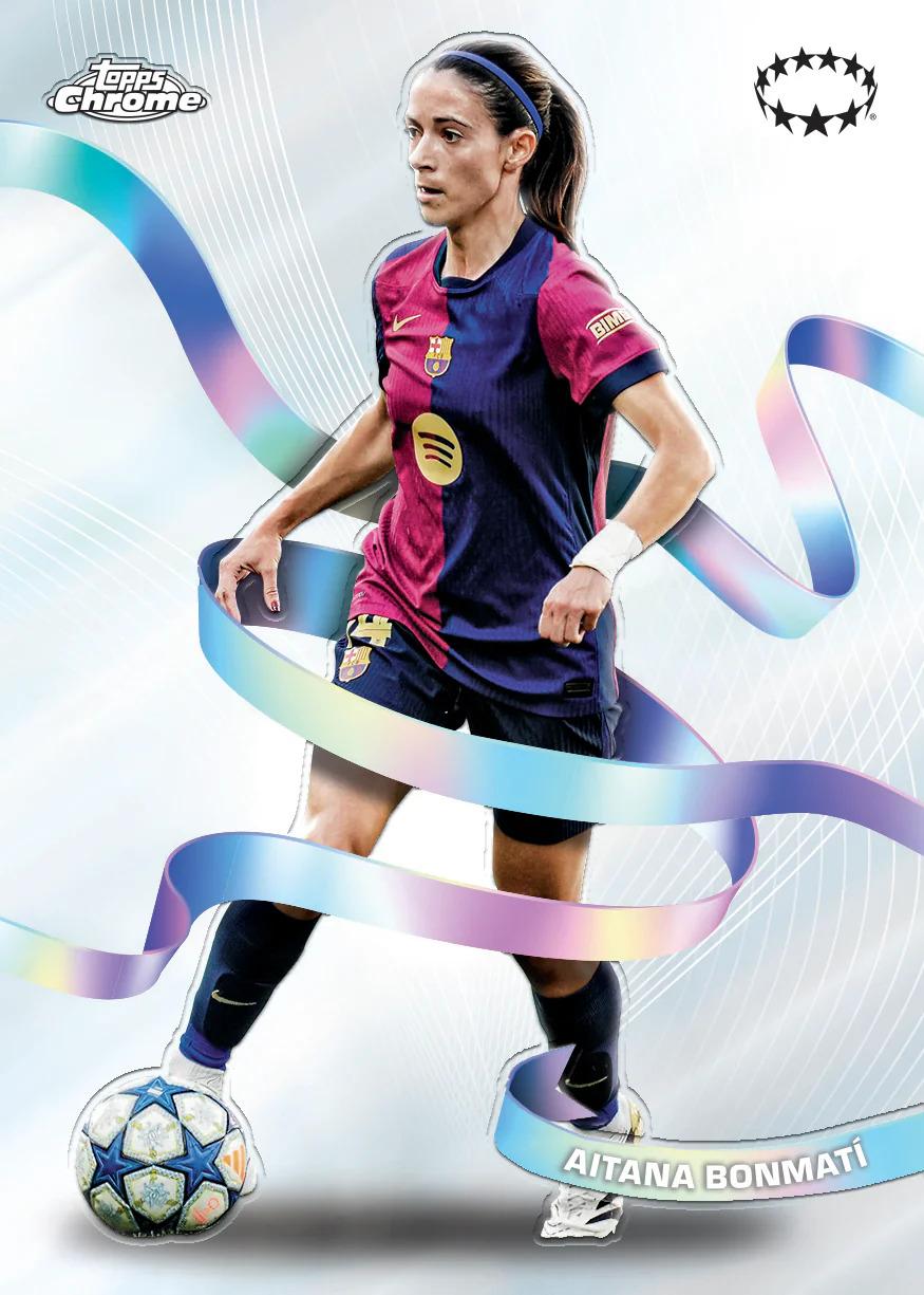 2024/25 Topps Chrome UEFA Women's Champions League Soccer 7-Pack Blaster