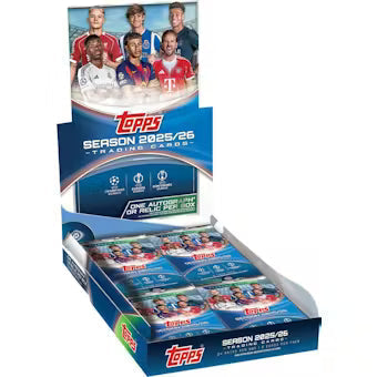 compare product 2025-26 Topps UEFA Club Competitions Soccer Hobby 12 Box Case