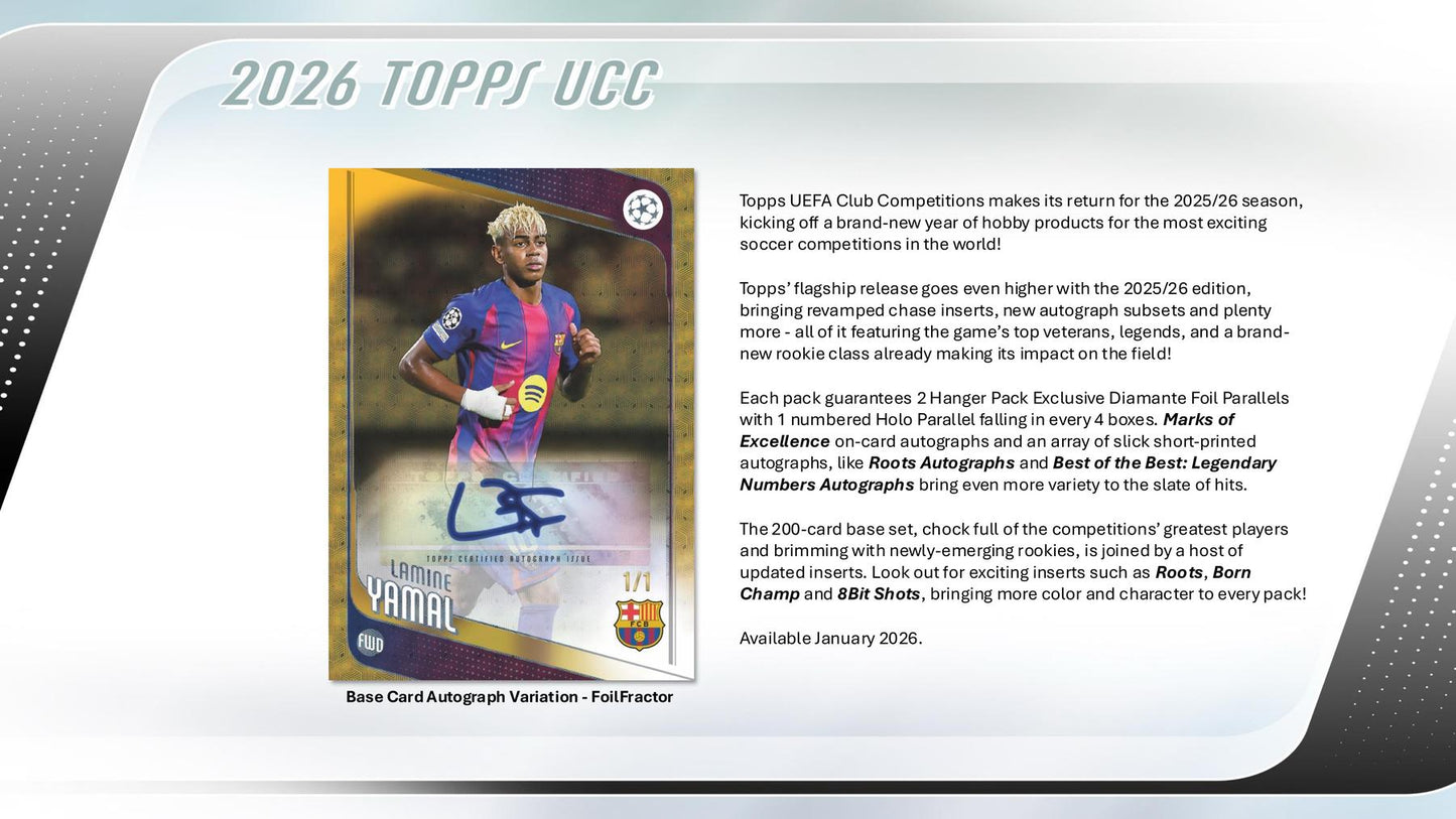 2025/26 Topps UEFA Club Competitions Soccer Hanger