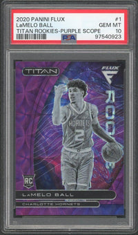 2020 Flux LaMelo Ball Purple Scope Titan /38 PSA 10