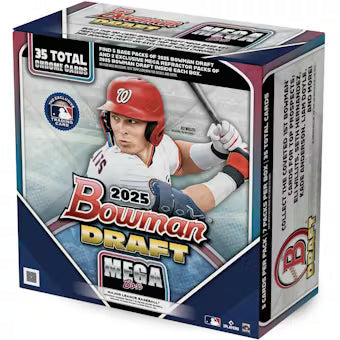 compare product 2025 Bowman Draft Baseball Mega 20 Box Case