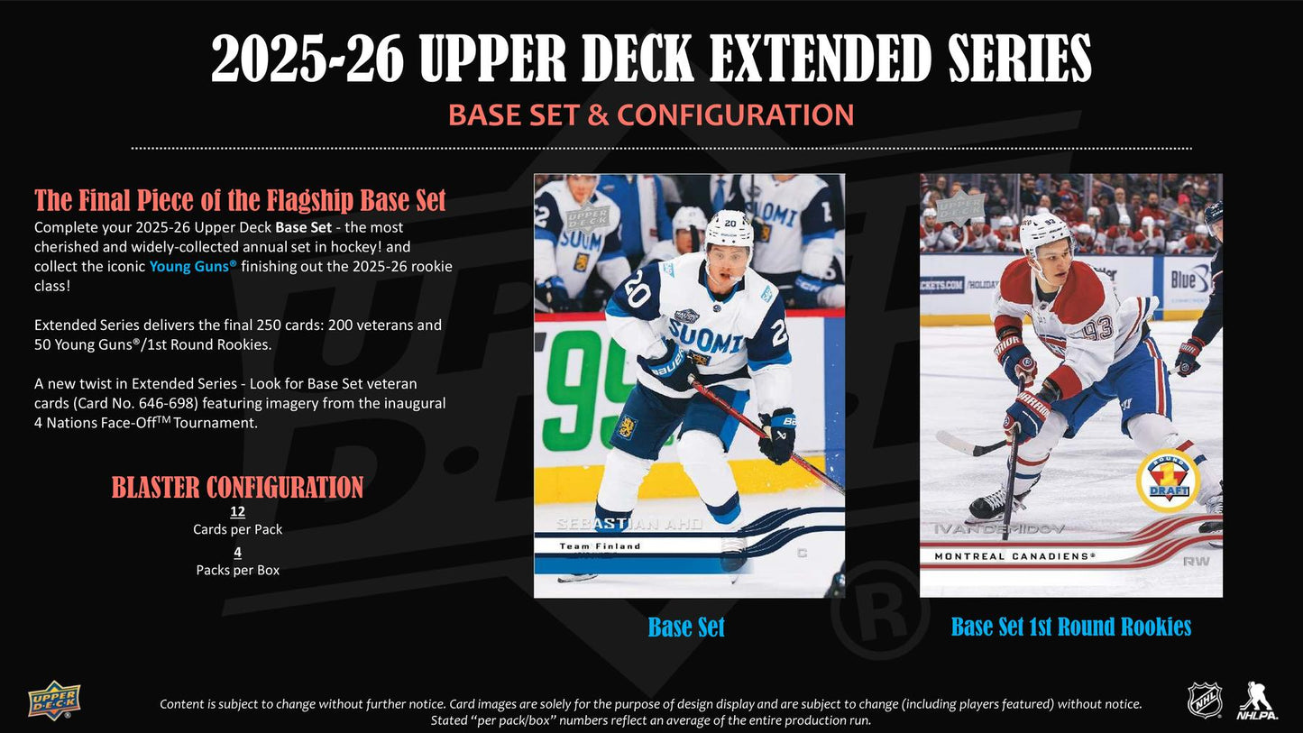 2025/26 Upper Deck Extended Series Hockey Blaster