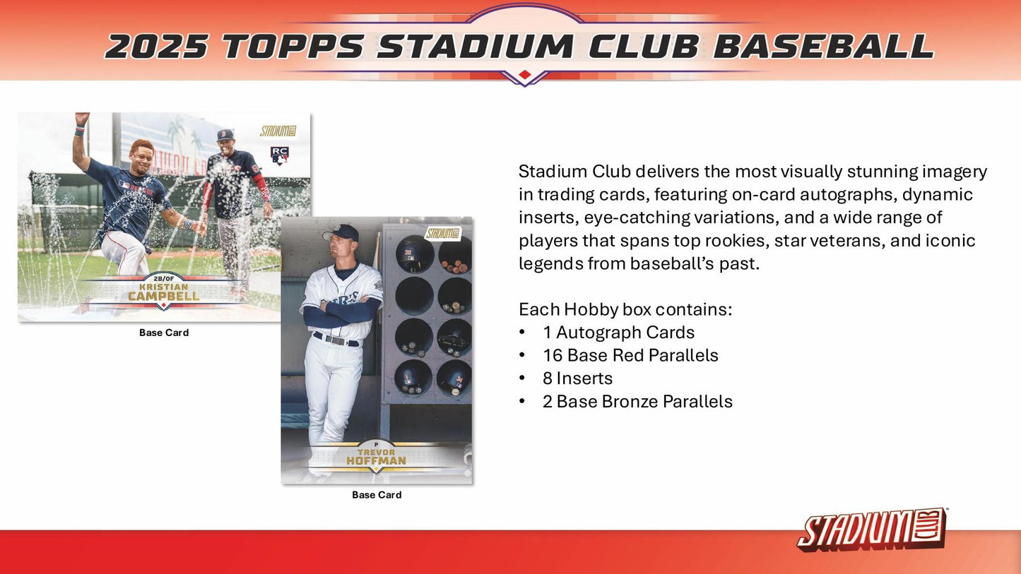 2025 Topps Stadium Club Baseball Hobby