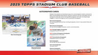 2025 Topps Stadium Club Baseball Hobby