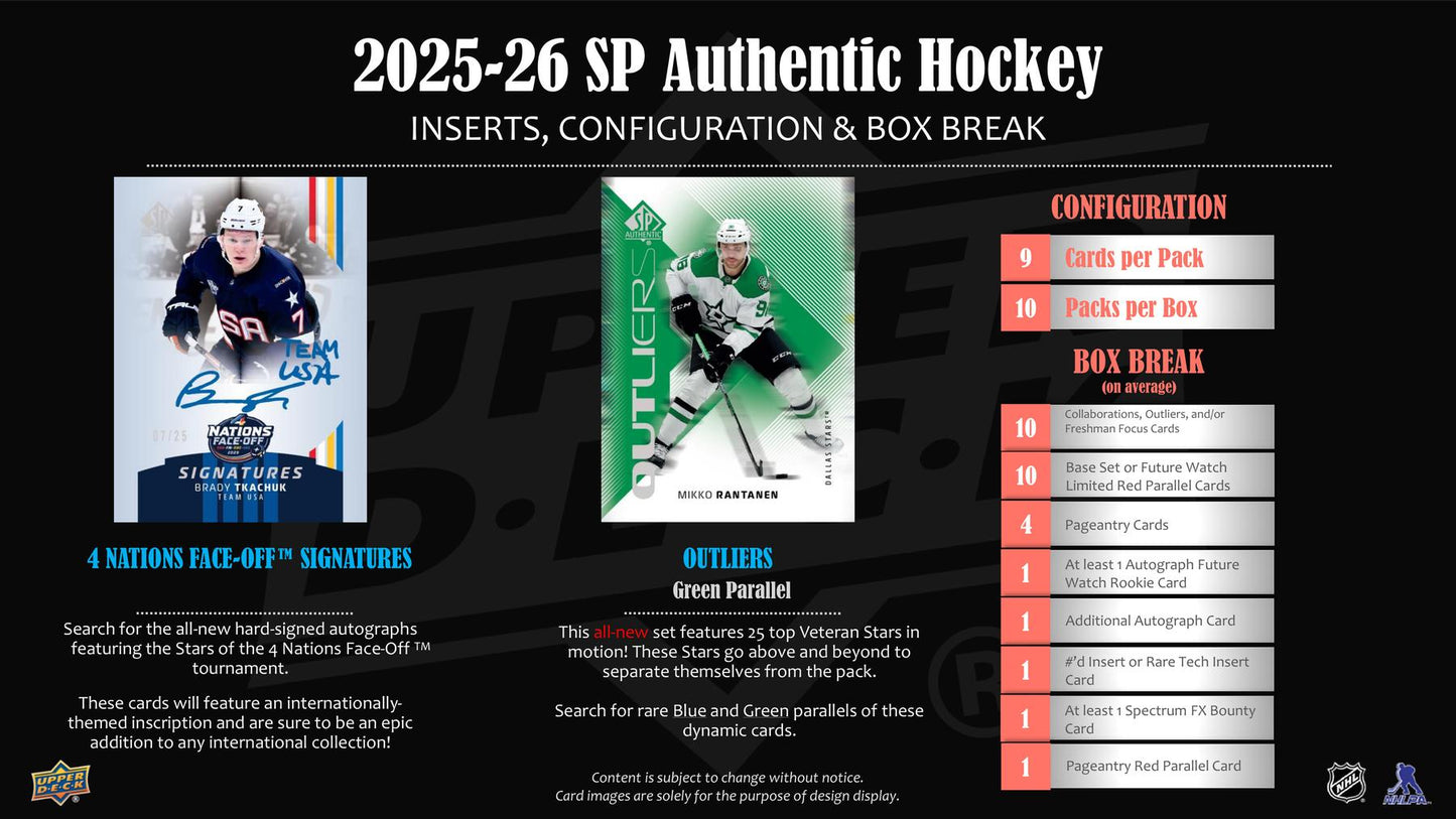 2025/26 Upper Deck SP Authentic Hockey Hobby