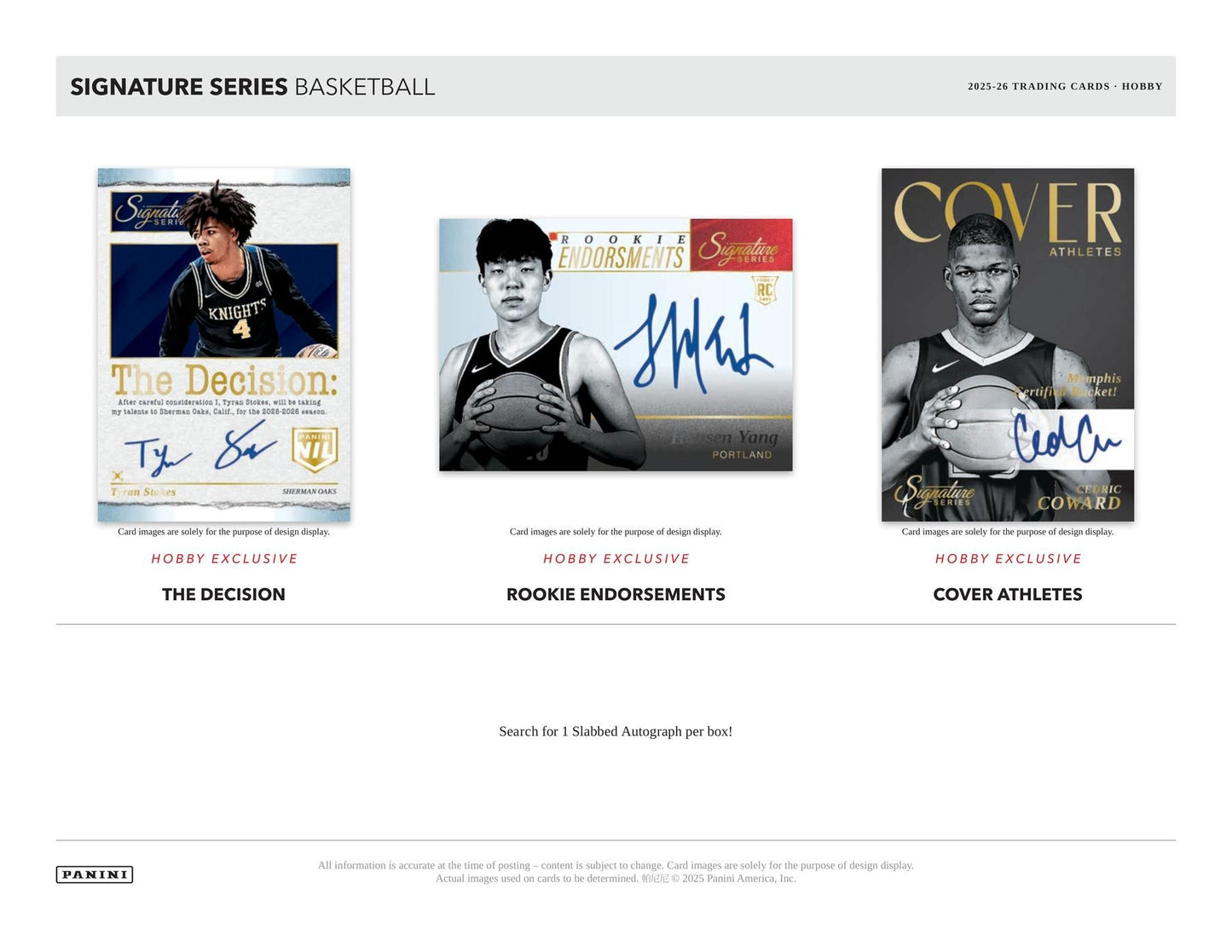 2025/26 Panini Signature Series Basketball Hobby