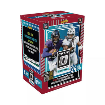 compare product 2025 Panini Donruss Optic Football Blaster (Pink Parallels!)
