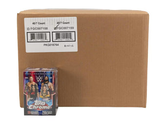 compare product 2026 Topps Chrome WWE Wrestling Blaster
