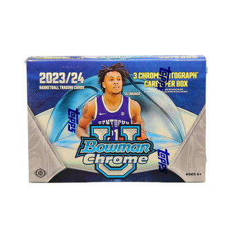 compare product 2023-24 Bowman Chrome University Basketball Breakers Delight 12-Box Case