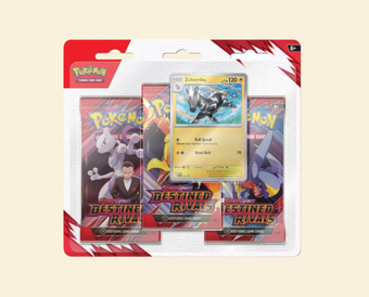 compare product Pokemon Destined Rivals Three-Booster Zebstrika Blister