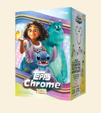 compare product 2025 Topps Chrome Disney Blaster Box
