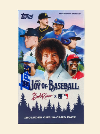 compare product 2025 Topps x Bob Ross The Joy of Baseball Happy Little Box