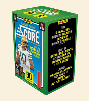 compare product 2025 Panini Score Football Hobby Blaster Box (Green)