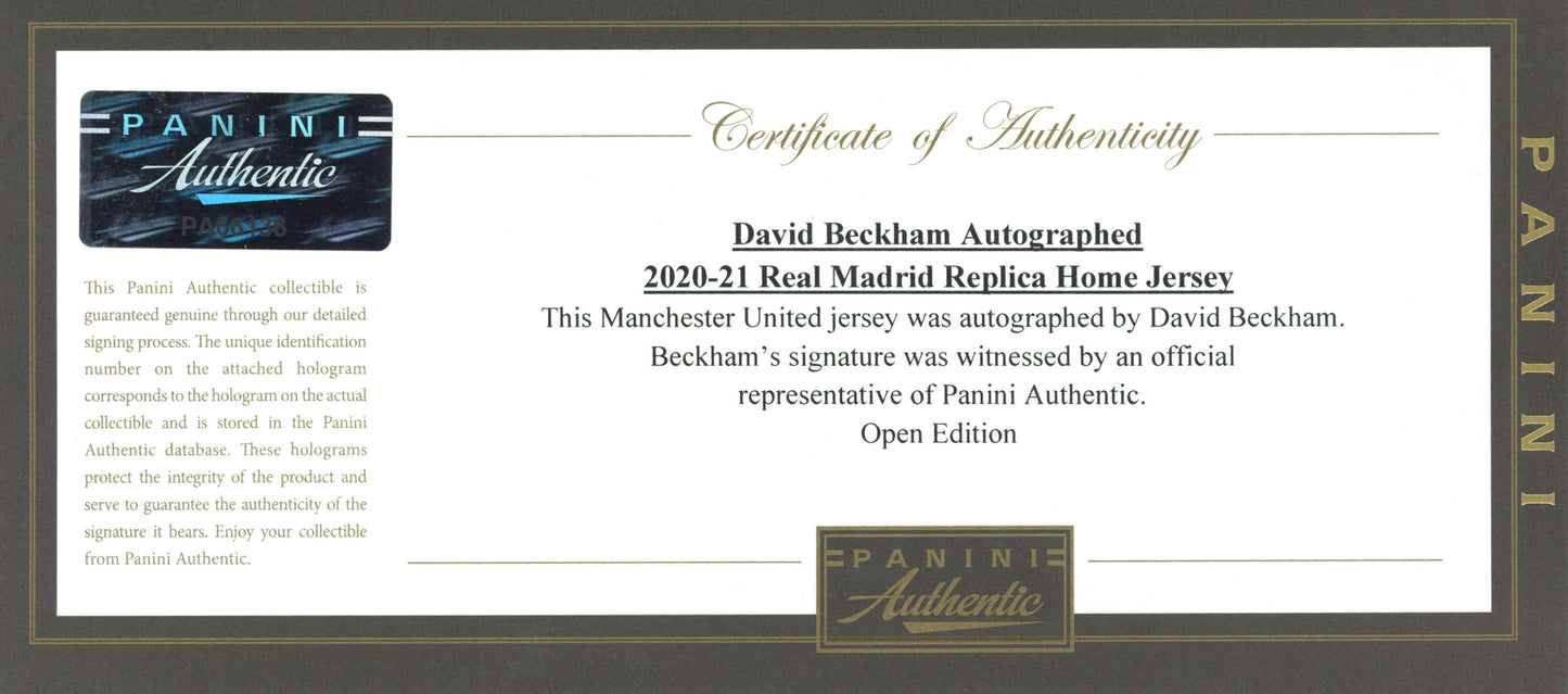David Beckham #23 Autographed 2020/21 Real Madrid White Adidas Jersey