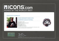 Dennis Bergkamp Autographed Adidas UEFA Champions League Soccer Ball