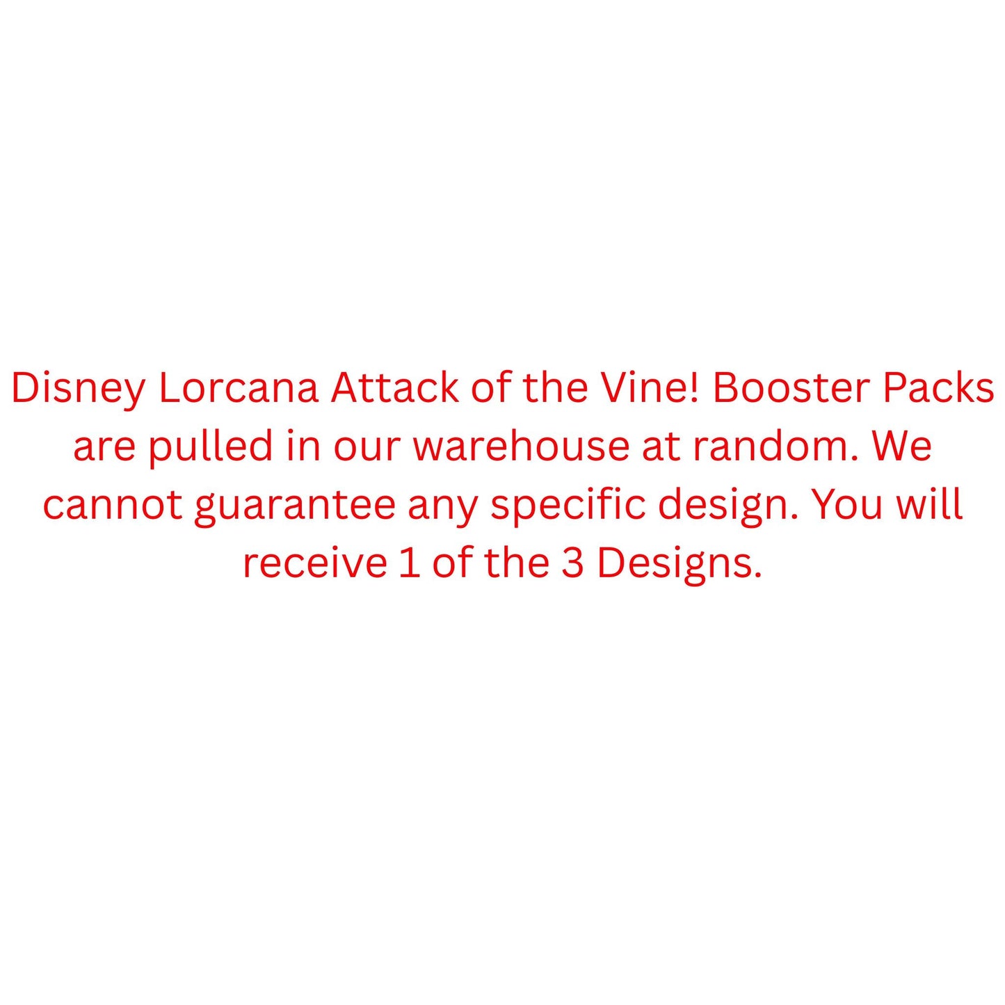 Disney Lorcana Attack of the Vine! Booster Pack (Presell)