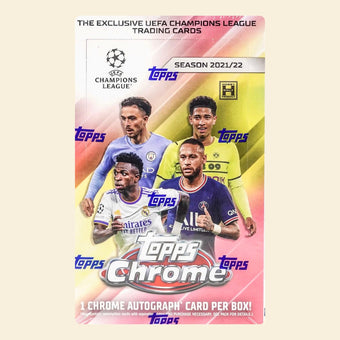 compare product 2021-22 Topps Chrome UEFA Champions League Soccer Hobby Box