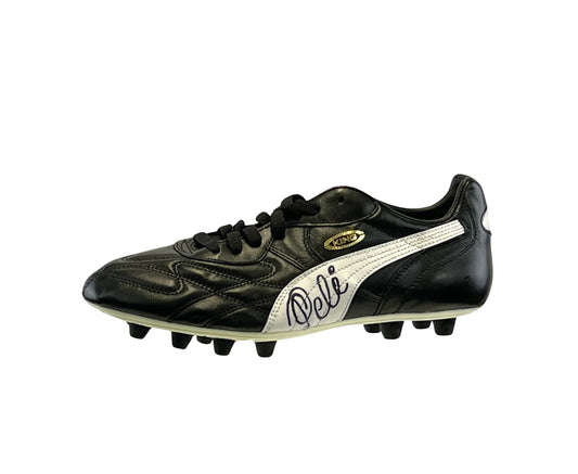 Pele Autographed Black Puma King Soccer Cleat