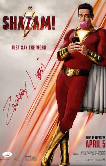 compare product Zachary Levi Autographed Shazam 28cm x43cm Photo JSA