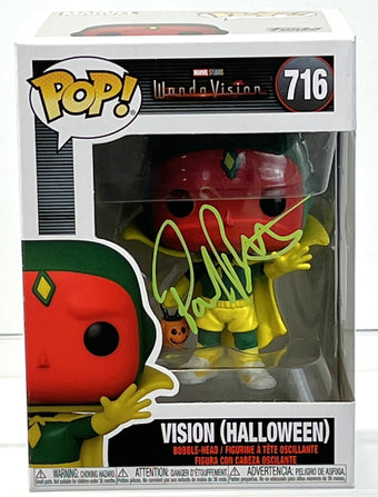 compare product Paul Bettany Autographed Marvel WandaVision Vision Halloween Funko POP #716 JSA