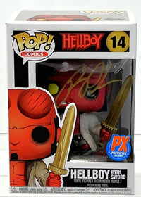 Ron Perlman Autographed Hellboy with Sword  Funko Pop #14 Exclusive JSA