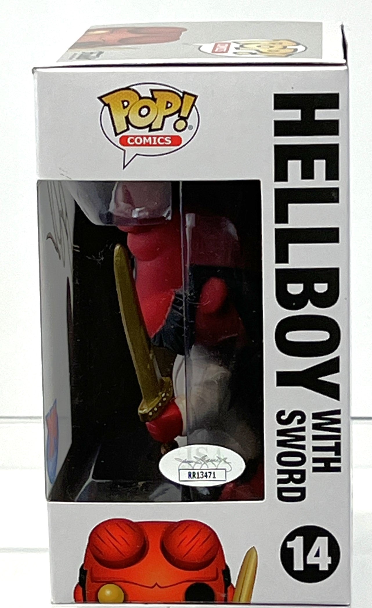 Ron Perlman Autographed Hellboy with Sword  Funko Pop #14 Exclusive JSA