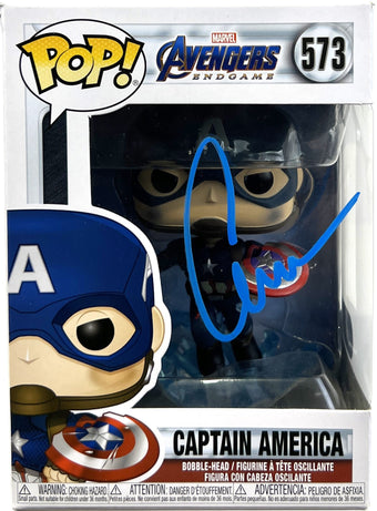 compare product Chris Evans Autographed Captain America Avengers: Endgame Funko POP #573