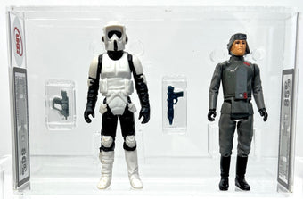 compare product Star Wars Biker Scout 1983 L.F.L. Hong Kong UKG 80 *SW061831* & Star Wars AT-AT CMDR 1980 L.F.L. Hong Kong UKG 85 *SW061832*