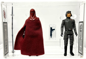 compare product Star Wars Emperors Royal Guard 1983 L.F.L. Taiwan UKG 80 *SW061974* & Star Wars AT-AT CMDR ESB 1980 L.F.L. No Coo UKG 85 *SW061961*