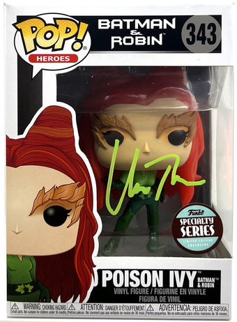 compare product Uma Thurman Autographed Batman & Robin Poison Ivy Funko POP Specialty Variant #343