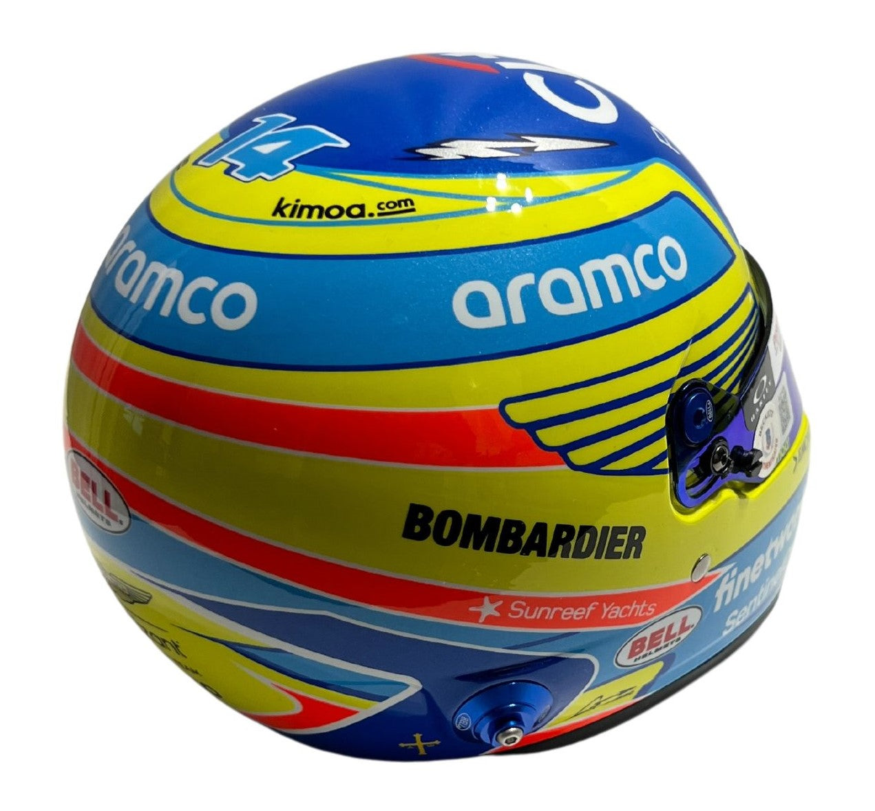 Fernando Alonso Autographed Aston Martin 1:2 Official Season 2023 Mini Helmet