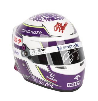 compare product Zhou Guanyu Autographed Alfa Romeo Sauber 1:2 2022 Mini Helmet