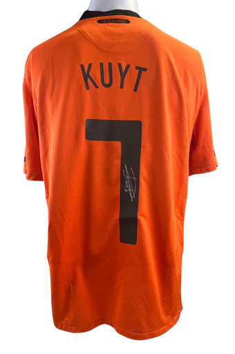compare product Dirk Kuyt #7 Autographed Nike Netherlands 2010/11 Home Jersey