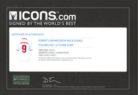 Robert Lewandowski #9 Autographed Nike Poland 2021/22 Home Jersey