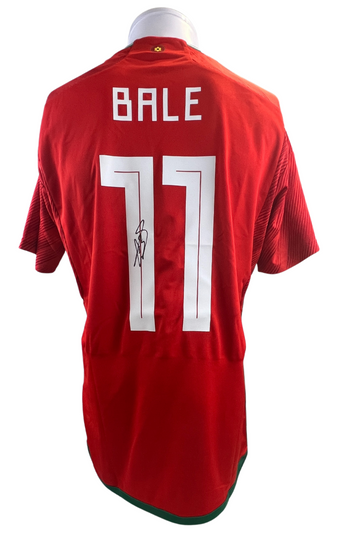 compare product Gareth Bale #11 Autographed Wales Home Jersey