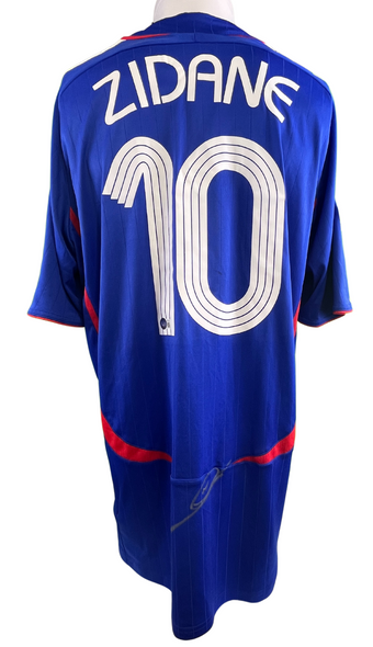 compare product Zinedine Zidane Autographed Official 2006 Patches France Jersey