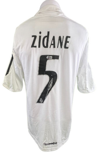 compare product Zinedine Zidane #5 Autographed Adidas Real Madrid Authentic Jersey