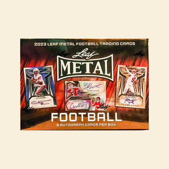 compare product 2023 Leaf Metal Football Hobby Box *5 Autos* CJ Stroud Caleb Williams