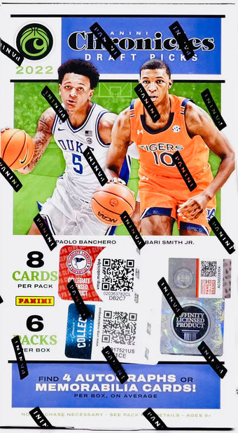 compare product 2022 Panini Chronicles DP Hobby Basketball Box *4 Autos