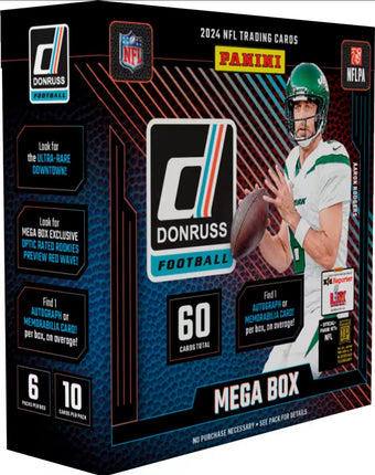 compare product 2024 Panini Donruss Football Mega Box (Red Wave Optic Previews + Downtowns)