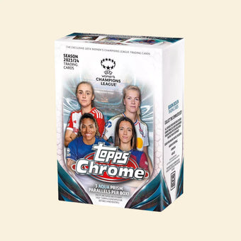 compare product 2023-24 Topps UEFA Women's Champions League Chrome Soccer Blaster Box
