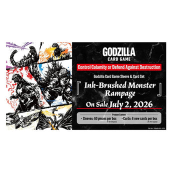 compare product Godzilla Card Game Ink-Brushed Monster Rampage Sleeve & Card Set