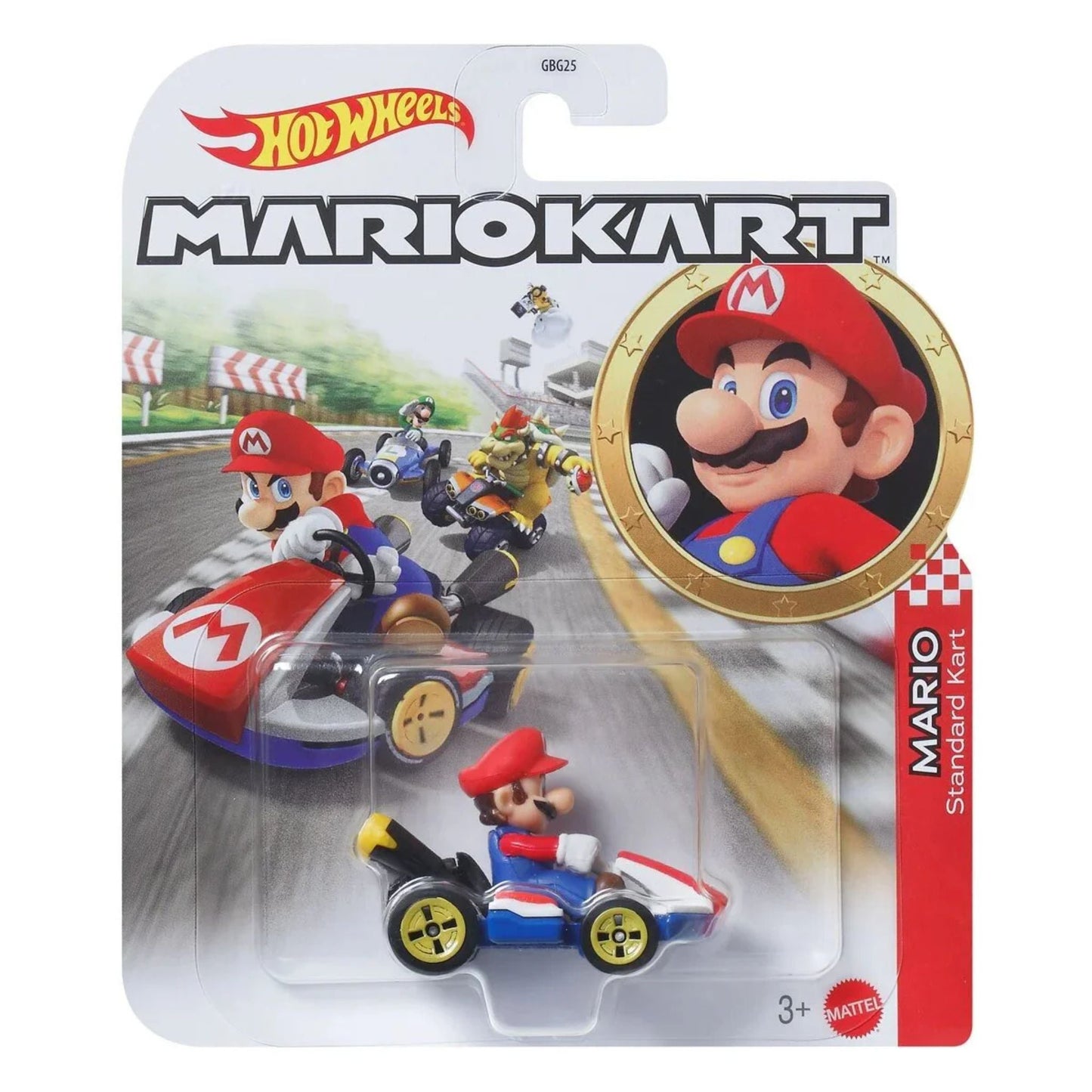 Hot Wheels Mario Kart Mario Standard Kart Replica Die-Cast