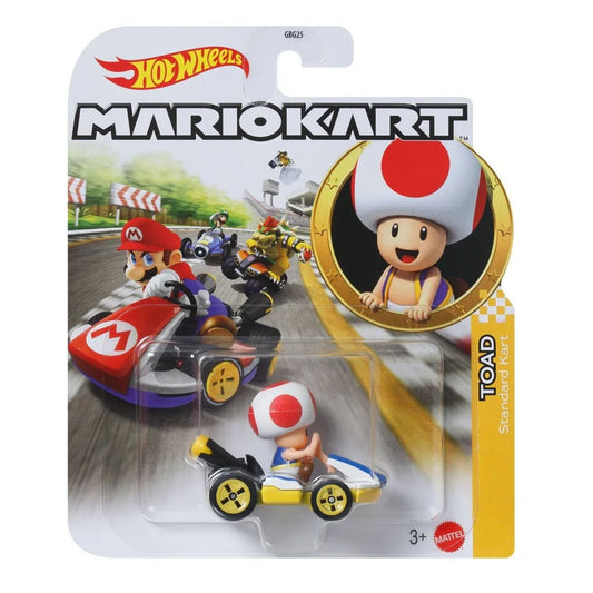 Hot Wheels Mario Kart Toad Standard Kart Replica Die-Cast