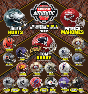 compare product 2025 Tri Star Football Autographed Authentic NFL Football Helmets Blind Box