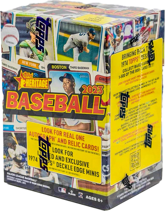compare product 2023 Topps Heritage Baseball Blaster Box