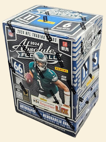 compare product 2024 Panini Absolute NFL Football Blaster Box (Blue)