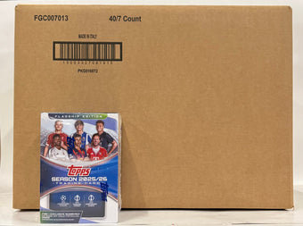 compare product 2025/26 Topps UEFA Club Competitions Soccer 7-Pack Blaster
