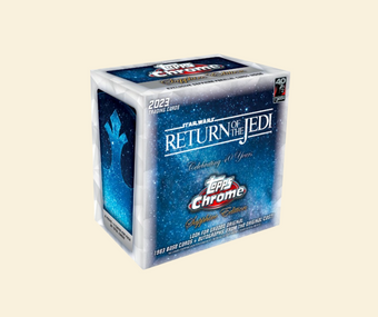 compare product 2023 Star Wars: Return of the Jedi Chrome Sapphire Edition Hobby Box